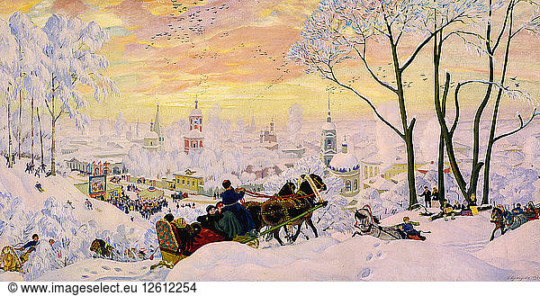 Shrovetide  1916. Artist: Kustodiev  Boris Michaylovich (1878-1927)