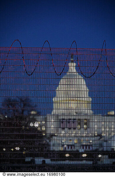 Sicherheit im US-Kapitol am Tag nach der Amtseinführung.