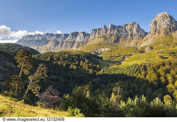 Sierra de Alano y Barranco de la Taxera Zuriza Valle de Anso Huesca Spain.