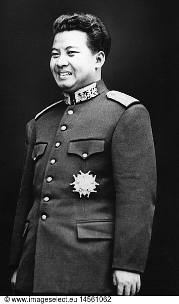 Sihanouk  Norodom  31.10.1922 - 14.10.2012  kambod. Politiker  Halbfigur  1953
