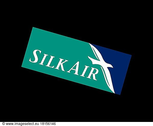 SilkAir  gedrehtes Logo  Schwarzer Hintergrund B