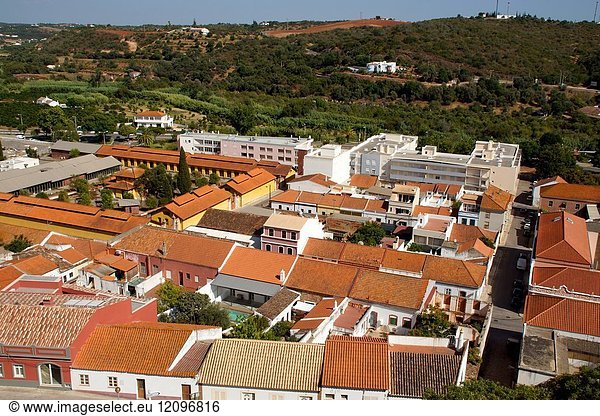 Silves (Portugal). Overview of the village of Silves from the castle in the Portuguese Algarve.