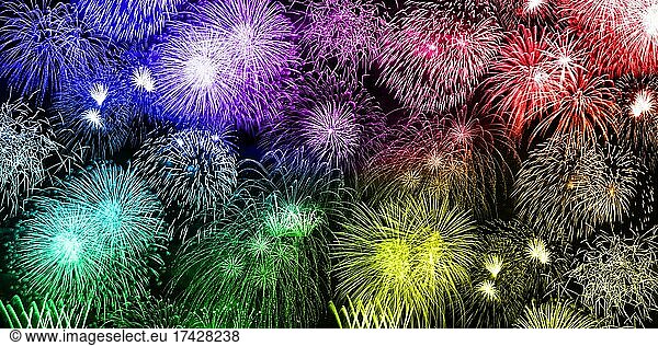Silvester Feuerwerk Sylvester Neujahr Hintergrund Banner bunt Neues Jahr Neuen Neu Hintergründe  Deutschland  Europa