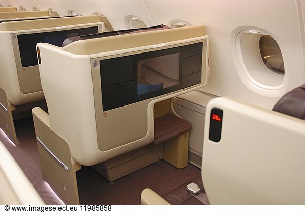 Singapore Airlines Business Class-Kabine.