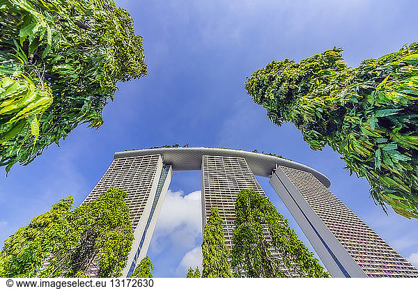Singapore  Marina Bay Sands Hotel  low angle view