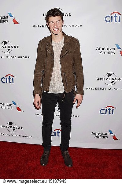 Singer-songwriter Shawn Mendes arrives at Universal Music Group's 2016 GRAMMY After Party at The Theatre At The Ace Hotel on February 15  2016 in Los Angeles