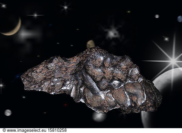 Single piece from the meteorite shower of Sikhote-Alin  Eisenmeteroit  Berlin  Germany  Europe