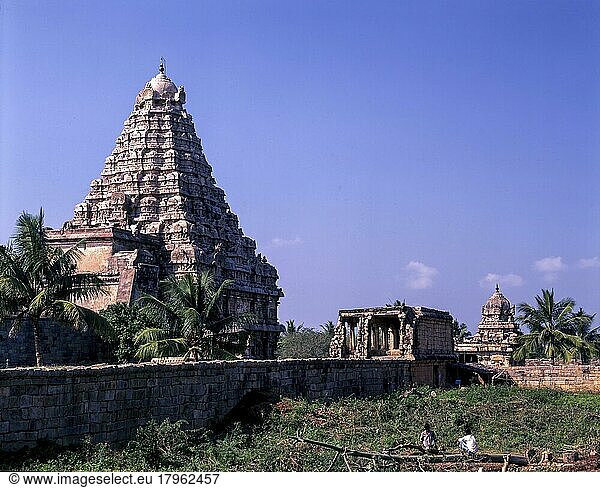 Siva-Tempel aus dem 11. Jahrhundert in Gangaikondacholapuram  Tamil Nadu  Indien  Asien