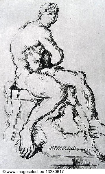 Sketch of Hercules Statue