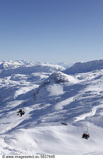 Ski area on Krippenstein Mountain  Dachstein Mountains  Salzkammergut  Upper Austria  Austria  Europe