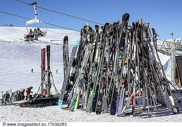 Ski  Stack  Val Thorens  Vallee des Belleville  Savoie Department  France  Europe