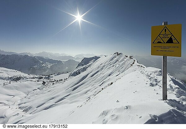Skiing area at Nebelhorn Oberstdorf Germany