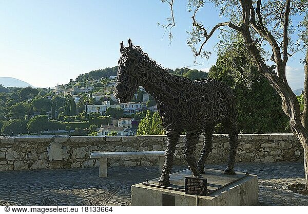 Skulptur in Saint Paul de Vence  Cote d'Azur  Alpes-Maritimes  Provence-Alpes-Cote d'Azur  Frankreich  Europa