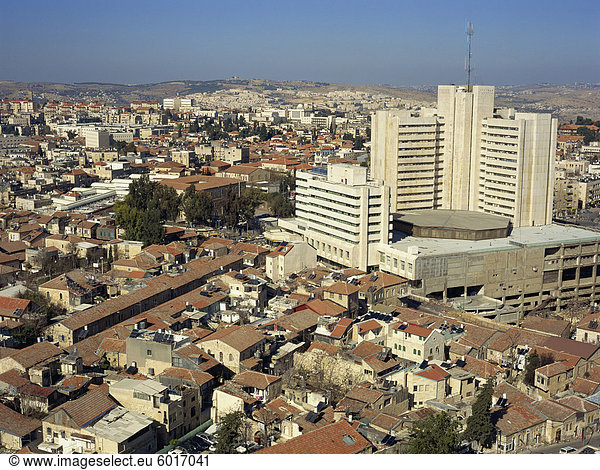 Skyline der Stadt von Jerusalem  Israel  Naher Osten