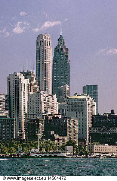 Skyline  Financial District  Manhattan  New York City  New York  USA  August 1961