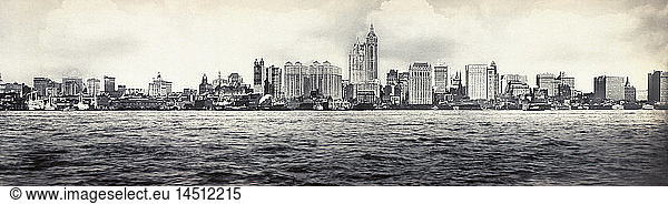 Skyline  New York City  New York  USA  Irving Underhill  1908