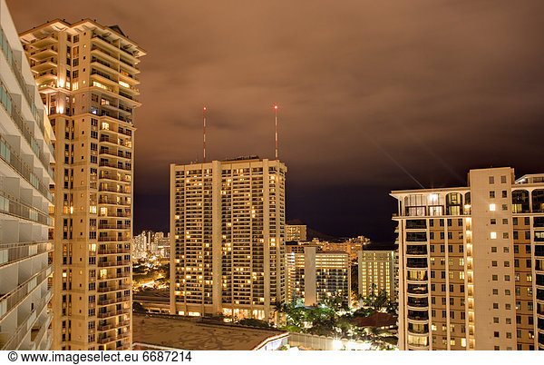 Skyline Skylines Nacht Honolulu