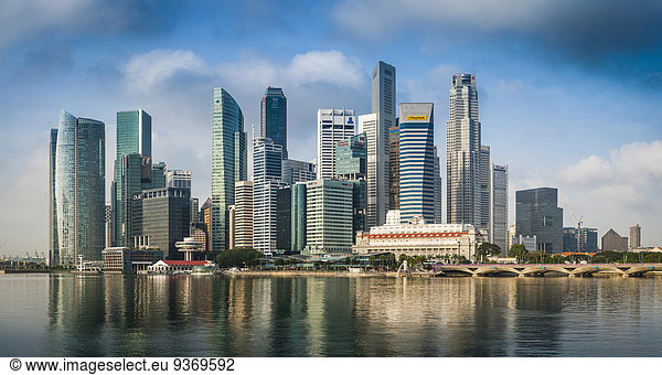 Skyline Skylines Ufer Großstadt Hochhaus Singapur