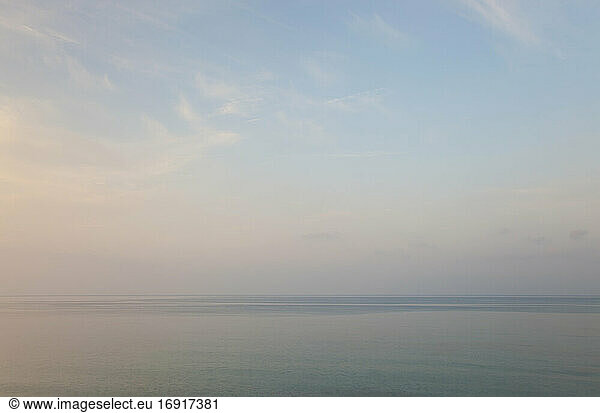 Skyscape and sea landscape at dawn  Symi Island