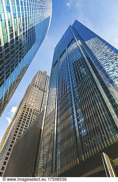 Skyscrapers on sunny day at Chicago  USA
