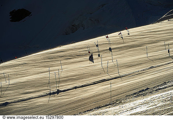 Slalomstrecke  Saas-Fee  Wallis  Schweiz