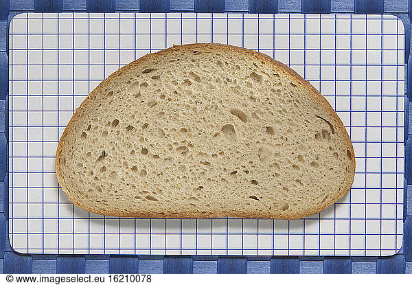 Slice of bread  elevated view