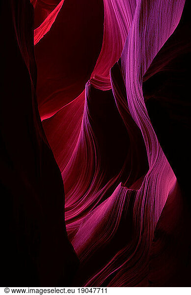 Slot canyon in Antelope Canyon Navajo Nation preserved land located in the northern tip of Arizona near Page  Arizona.