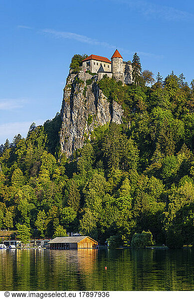 Slovenia  Upper Carniola  Bled Castle overlooking Lake Bled