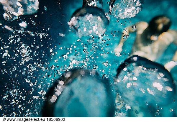 Small bubbles towards the blue surface