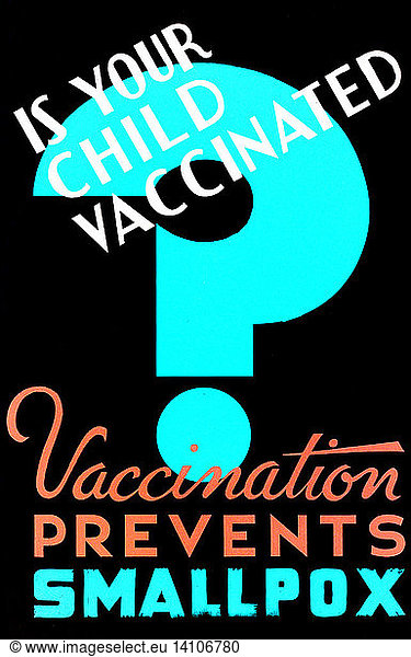 Smallpox Vaccination  FAP Poster  1941