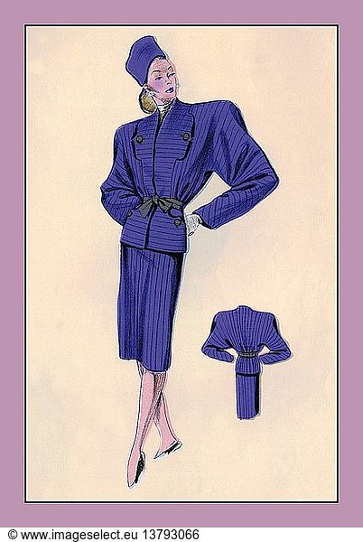Smart Suit With Chalk Stripe 1946