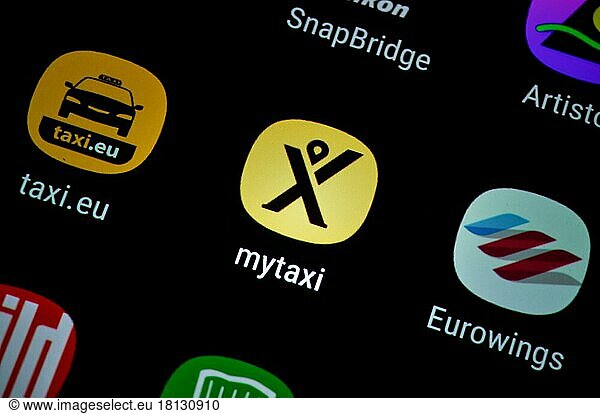 Smartphone  Display  App  mytaxi
