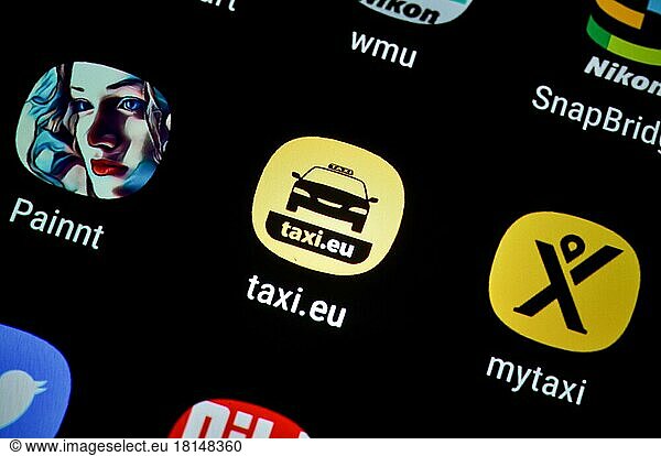 Smartphone  Display  App  taxi.eu