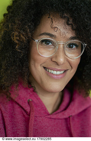Smiling mature woman with eyeglasses