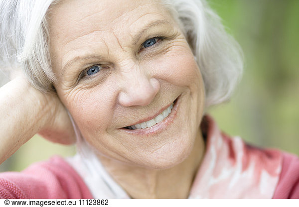 Smiling senior Caucasian woman