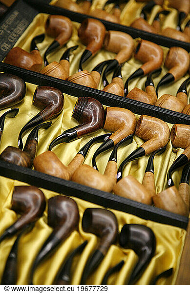 Smoking pipes  Cogolin  Var  Provence  France.