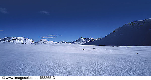 snow-covered landscape in the Icelandic highlands