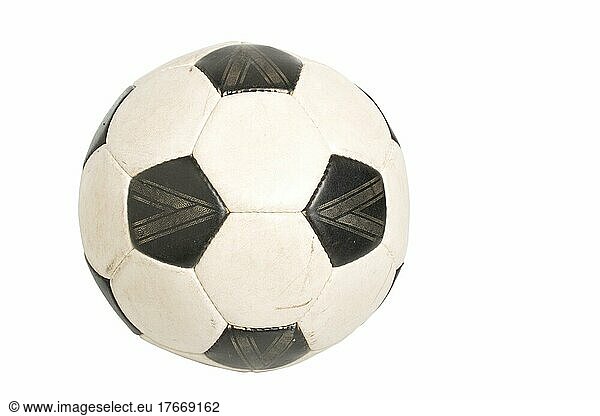 Soccer ball before white