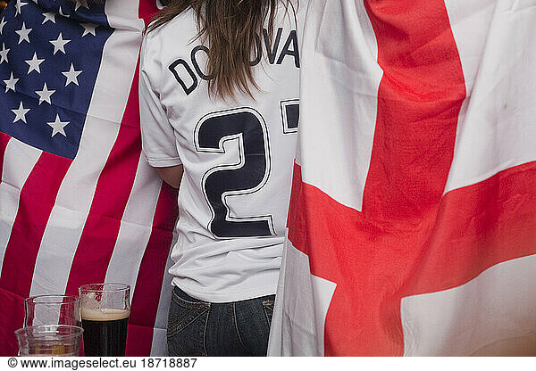 Soccer fans watch the World Cup match between England and the USA at a pub in Boulder  Colorado.