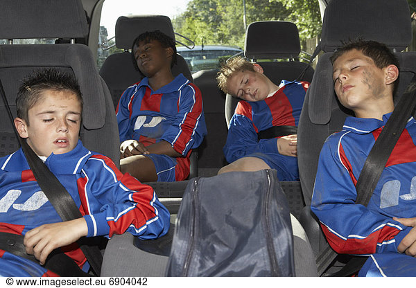 Soccer Players in Minivan