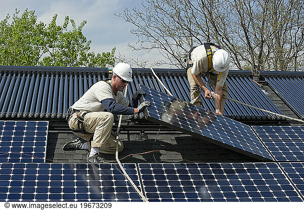 Solar panel installation  Boulder  Colorado.