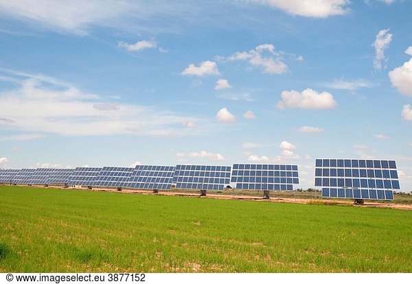 Solar panels. Ciudad Real province  Castilla La Mancha  Spain.