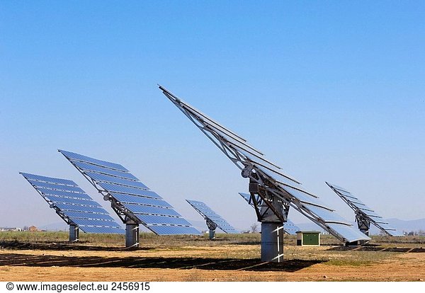 Solar power plant  Toledo province  Castile-La Mancha  Spain