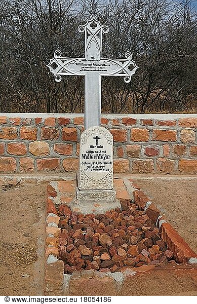 Soldier's grave  German military cemetery from 1904  Waterberg  Otjozondjupa Region  Republic of Namibia