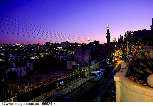 Sonnenuntergang in der Hauptstadt Amman  Jordanien
