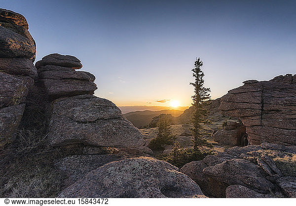 Sonnenuntergang in der Wildnis des Lost Creek