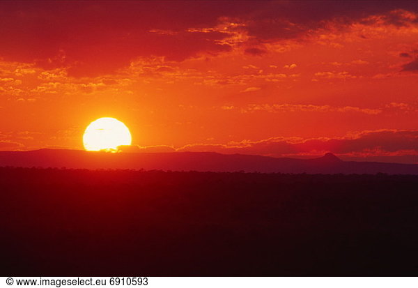 Sonnenuntergang  Sambia