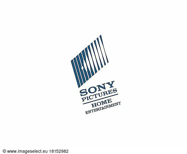 Sony Pictures Home Entertainmentunternehmen  gedrehtes Logo  Weißer Hintergrund