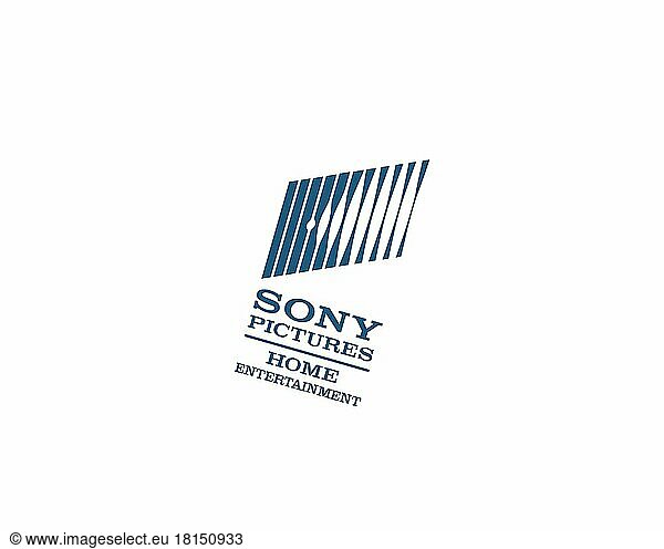 Sony Pictures Home Entertainmentunternehmen  gedrehtes Logo  Weißer Hintergrund B
