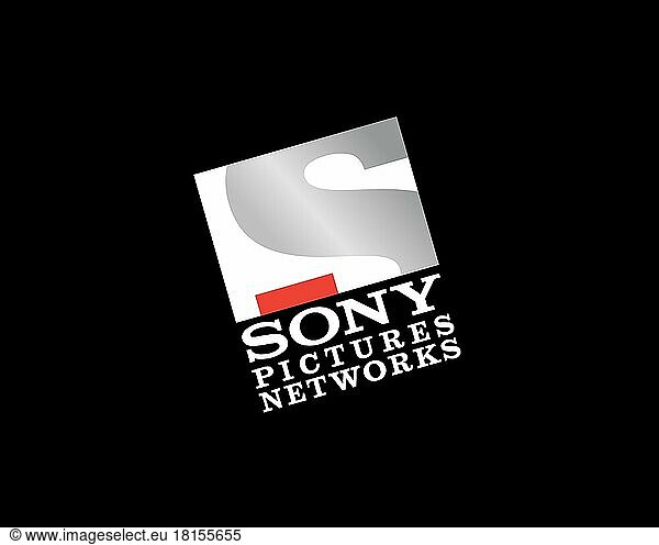 Sony Pictures Networks India  gedrehtes Logo  Schwarzer Hintergrund
